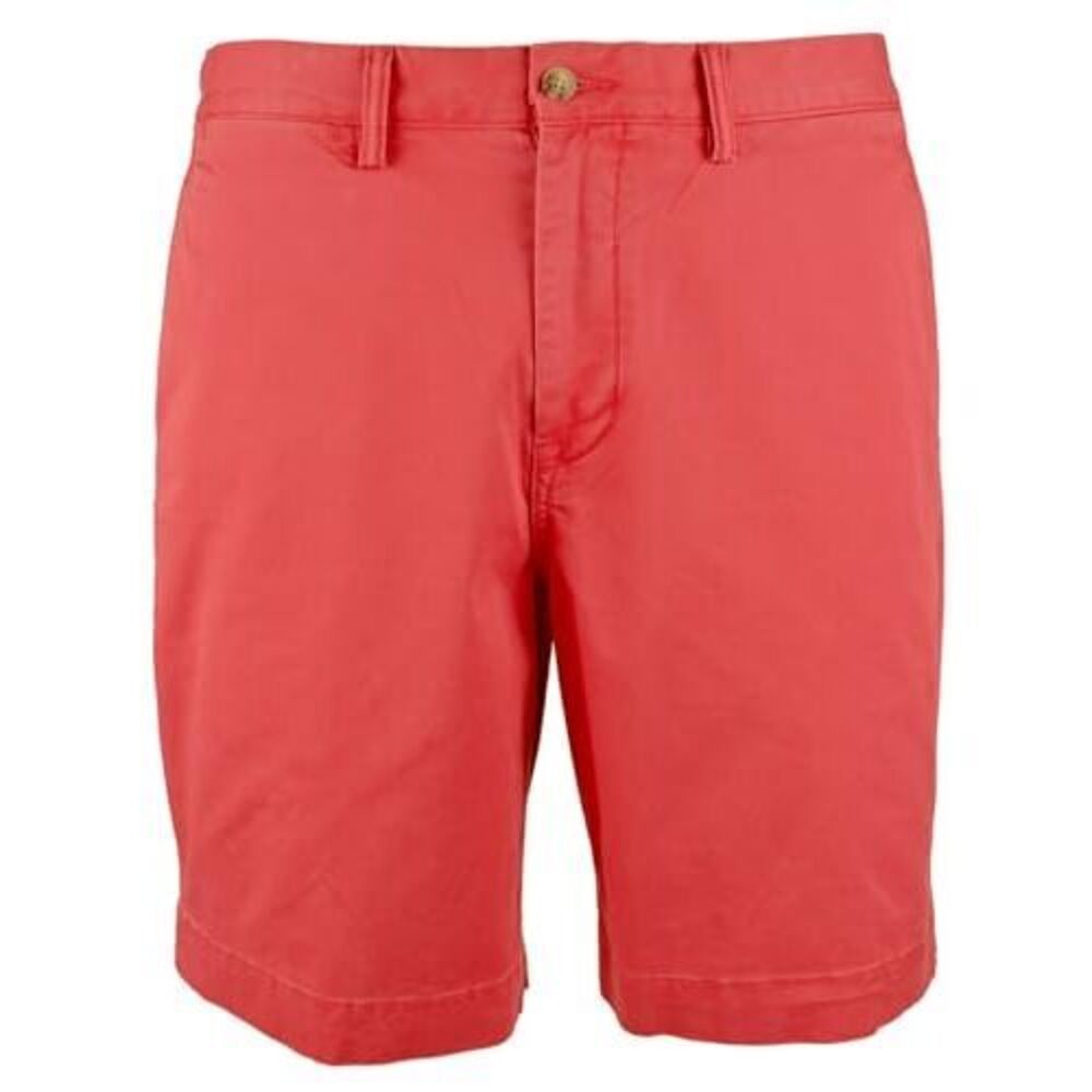 NWT Men's Classic Fit Stretch 9" Flat Front Shorts Red 40$ 98.5